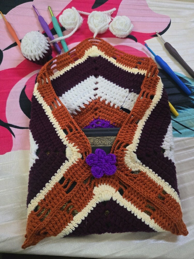 crochet hand made quran cover - 7