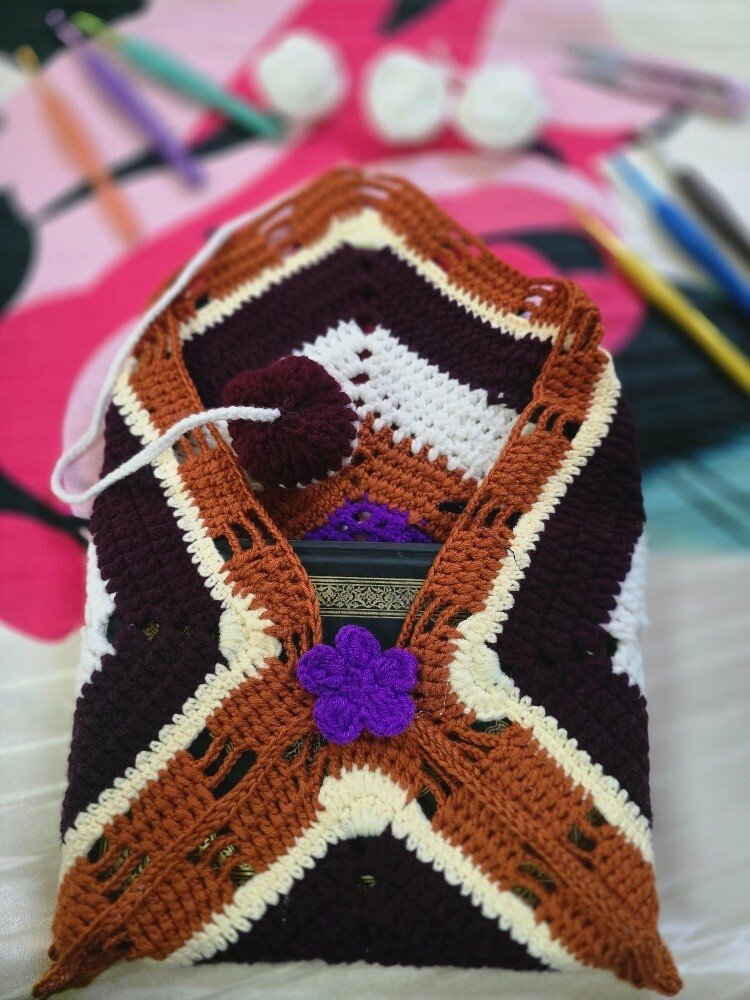 crochet hand made quran cover - 1