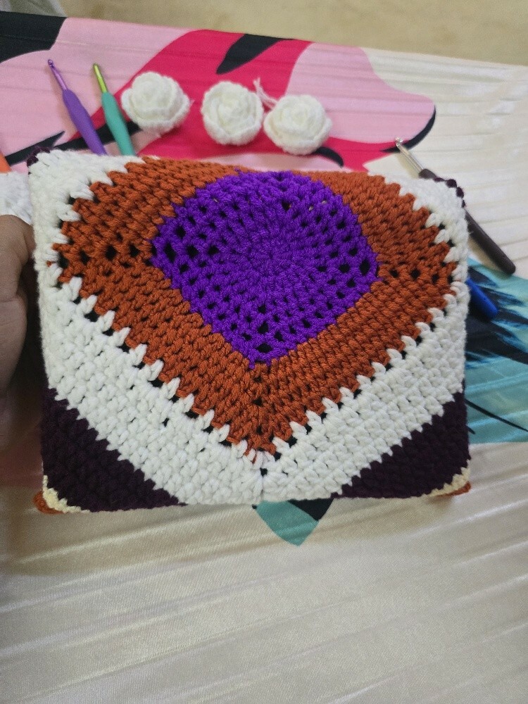 crochet hand made quran cover - 3