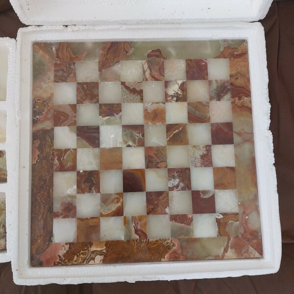 Granite chess board full set - 2