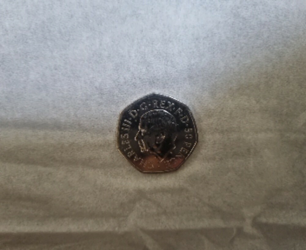 King Charles 50 p coin 2022 rare - 1