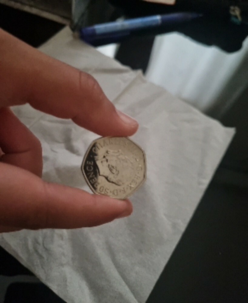 King Charles 50 p coin 2022 rare - 3