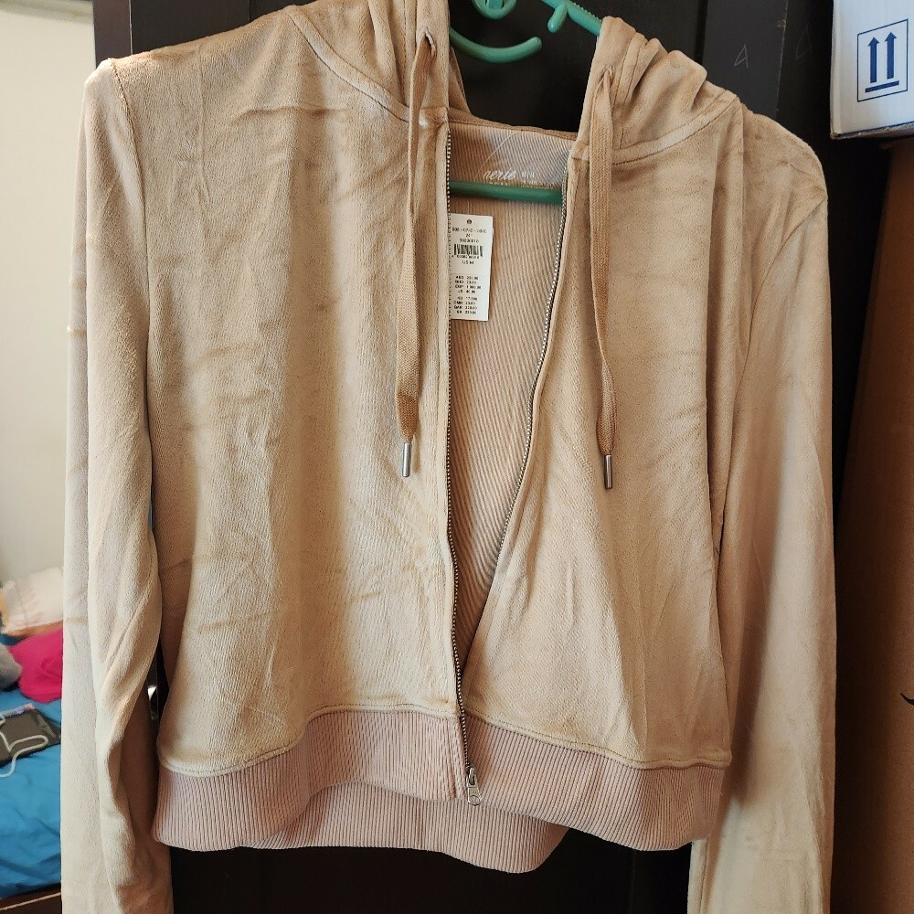 Aerie beige women's hoodie - 1