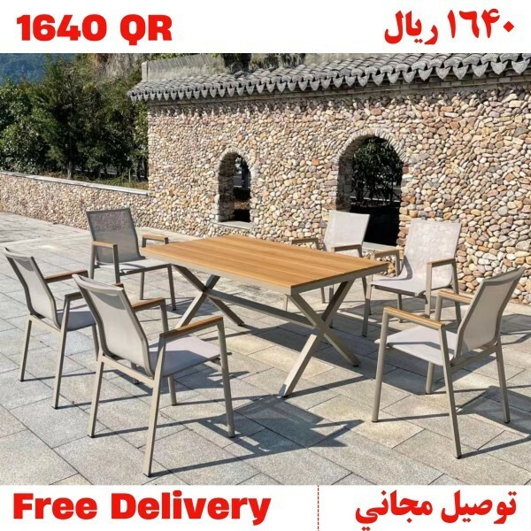 Dinning Table with 6 pcs Chair - 1