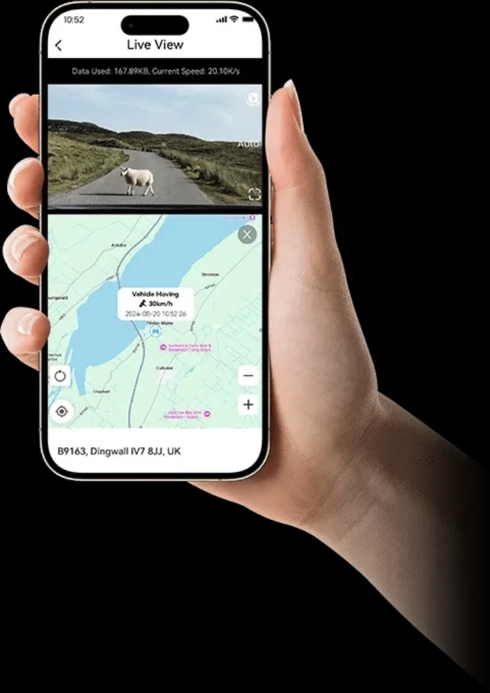 4k 4G car dashcam live video  gps - 6