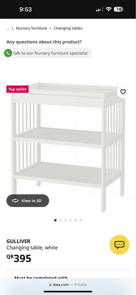baby bed and changing table - 2