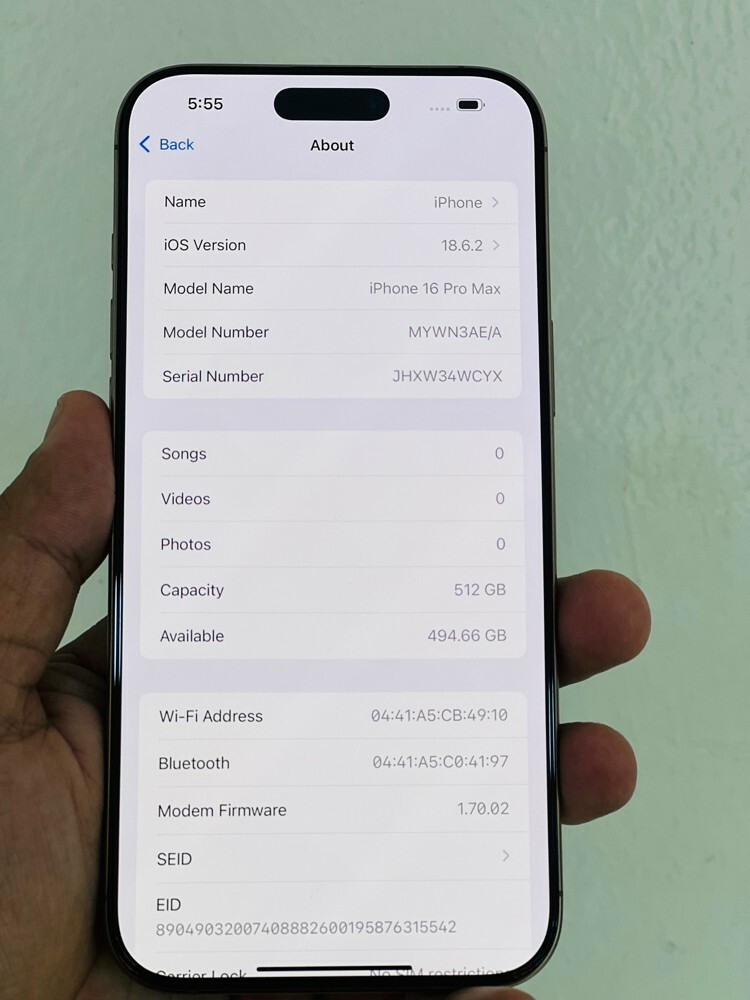 Iphone 16 Pro Max Storage 512 - 6