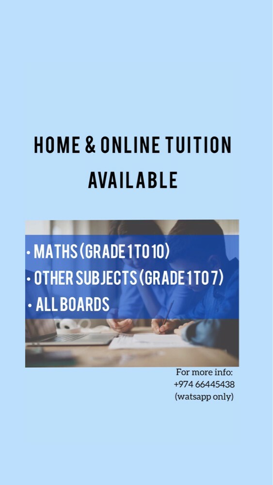 Home tuition available - 1