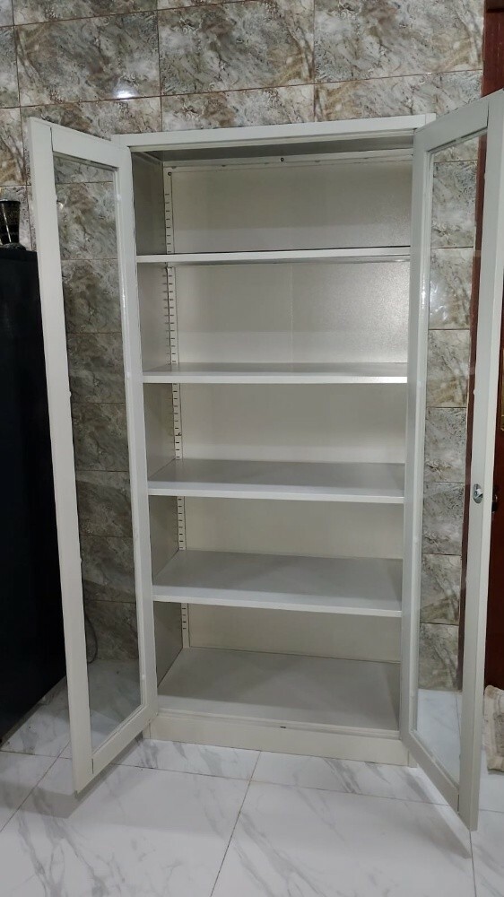 steel 2 door cabinet with glass - 18
