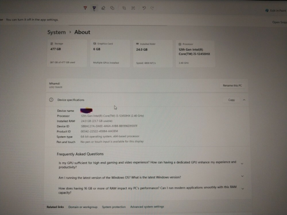 Laptop LOQ LENOVO - 1