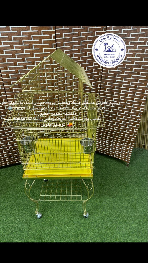 للبيع اقفاص للغصافير مع صحون للما - 1