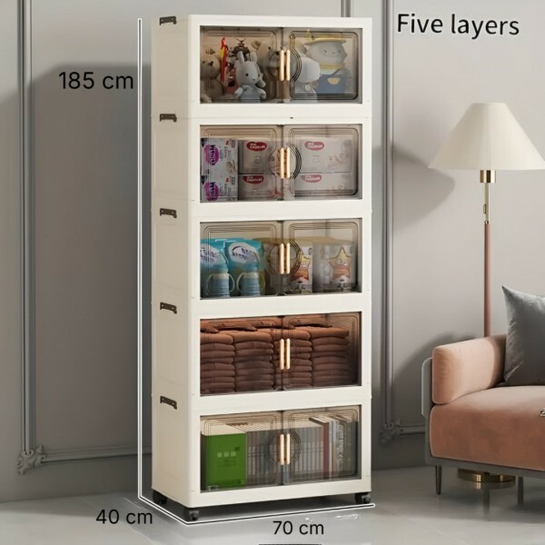 Foldable Storage Cabinet 5 Layer - 3
