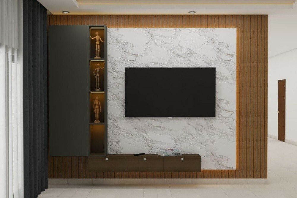 ديكورات تلفزيون بتصميم جديد. - 3