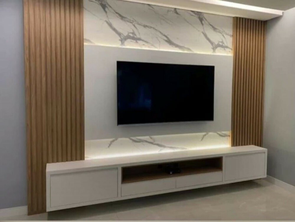 ديكورات تلفزيون بتصميم جديد. - 10