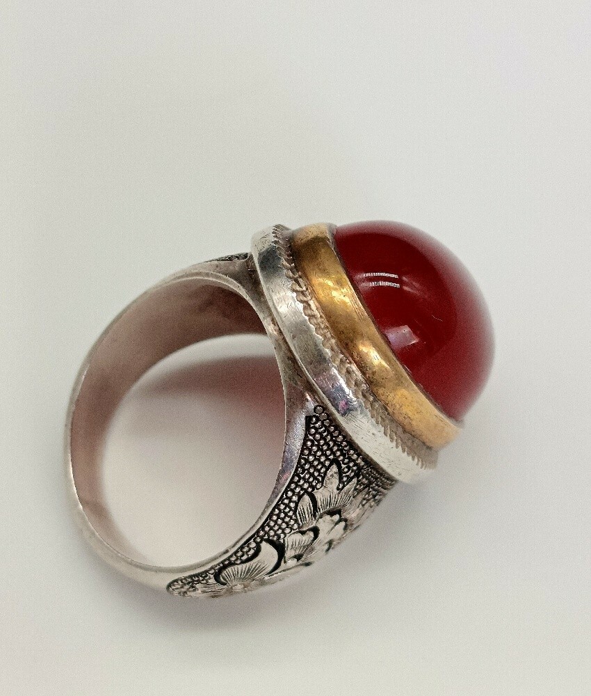 Luxurious silver ring - 5