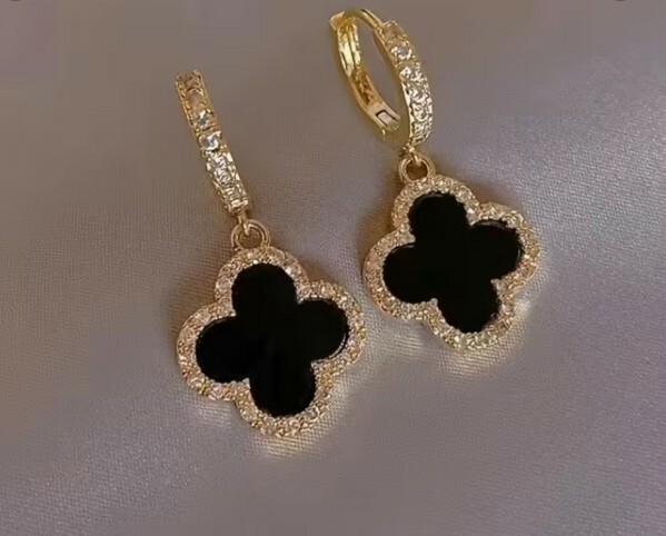 Elegant Rhinestone Drop Earrings - 1
