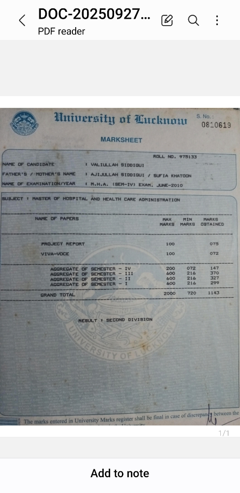 VALIULLAH SIDDIQI - 1