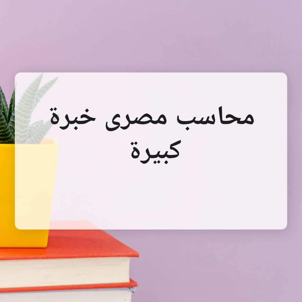 محاسب مصرى خبرة كبيرة - 1