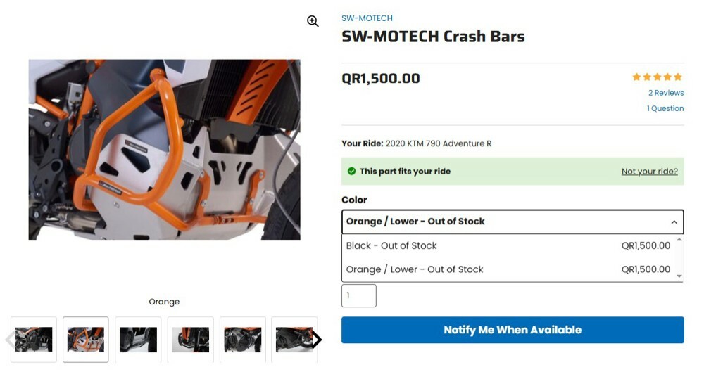KTM 790 crash bar - 2