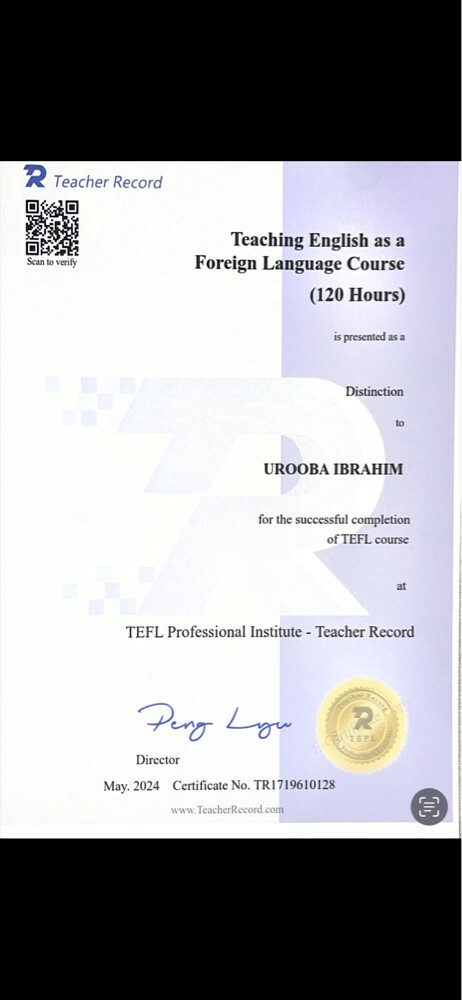 Urooba Ibrahim  - 2
