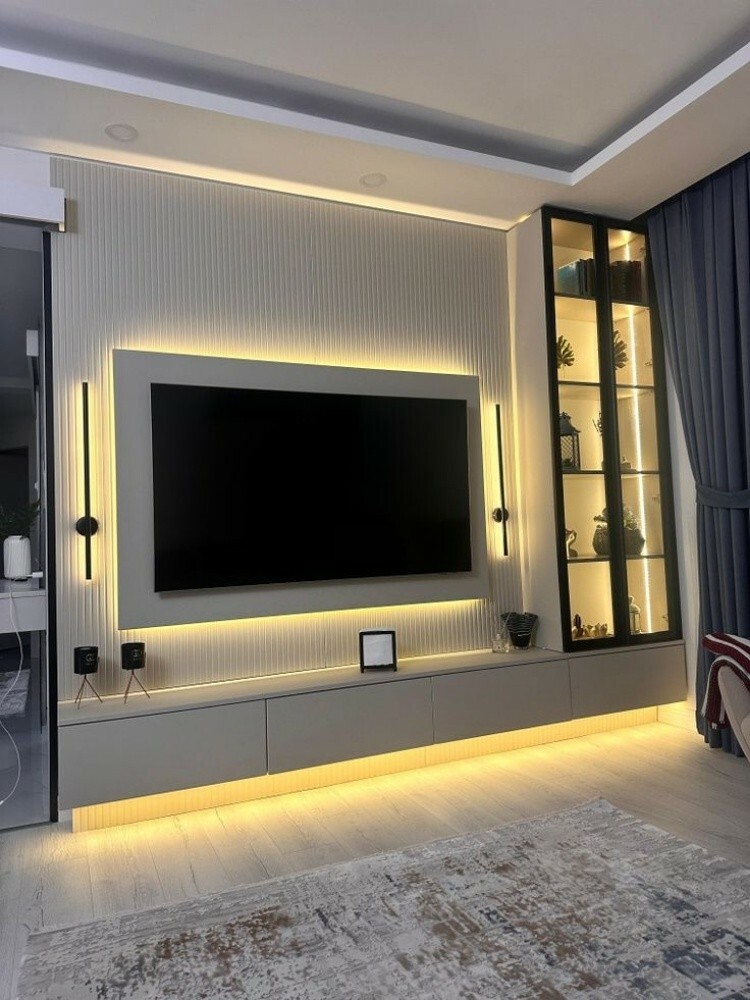 ديكورات تلفزيون بتصميم جديد. - 5