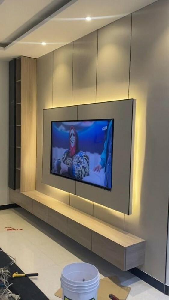 ديكورات تلفزيون بتصميم جديد. - 2