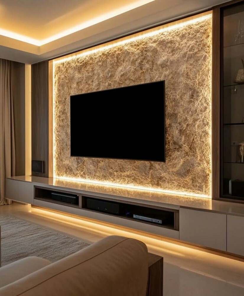 ديكورات تلفزيون بتصميم جديد. - 8