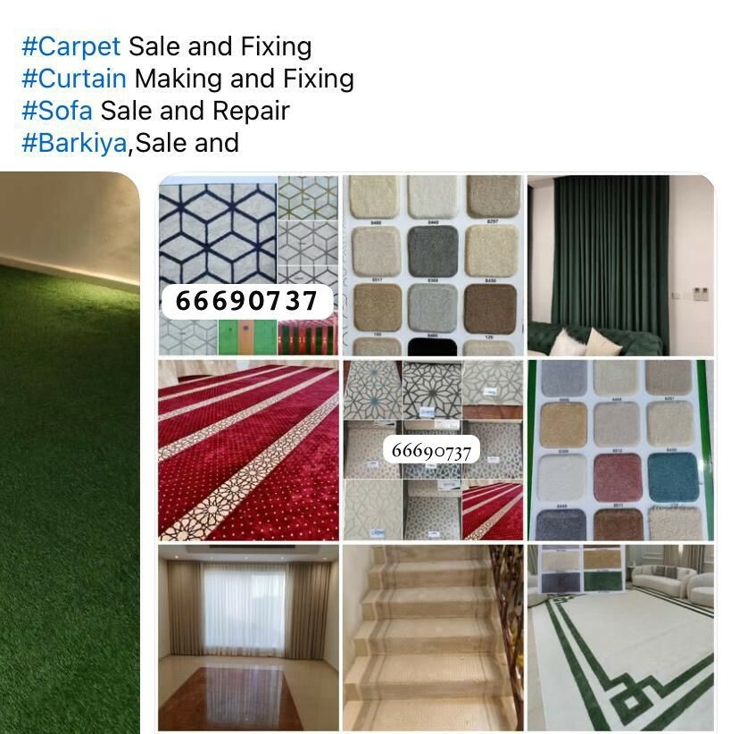 Carpat curtains sofa all making  - 25