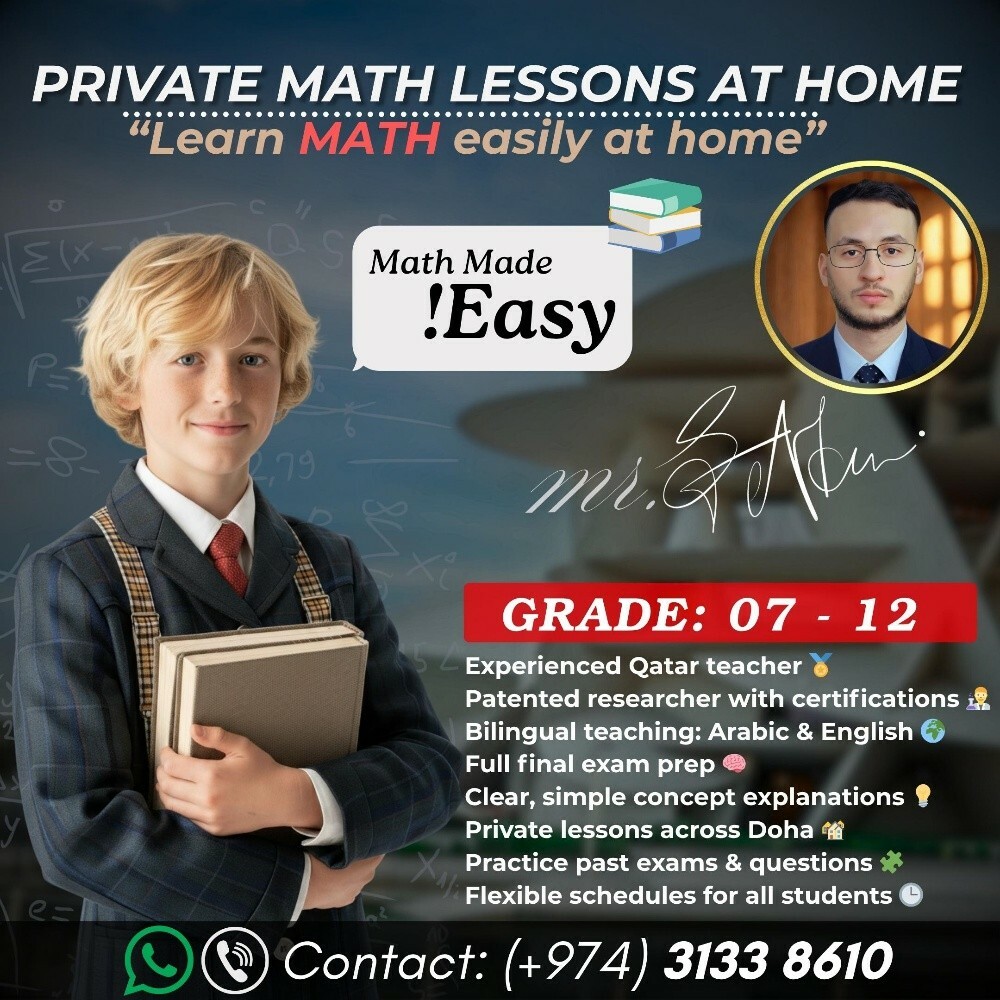Private Math Lessons at Home - 2