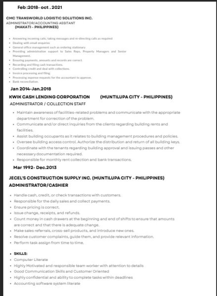 Receptionist / Accountant - 3