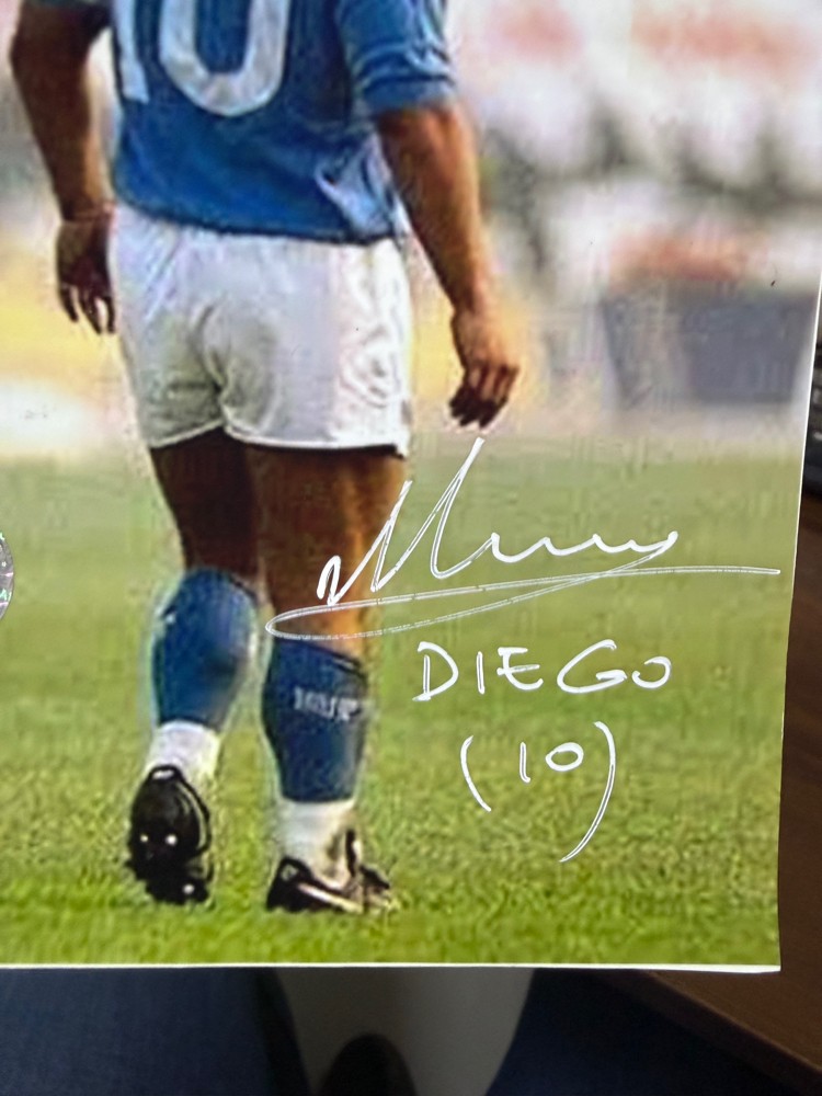 Maradona & Platini Signed Photo - 2