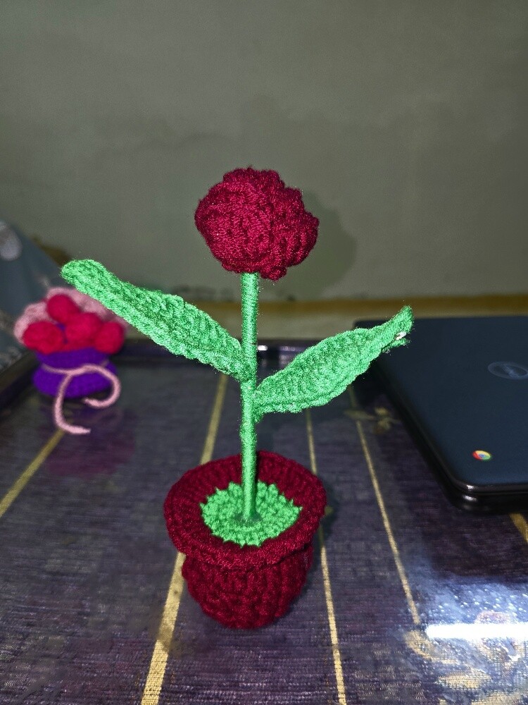 crochet rose - 1