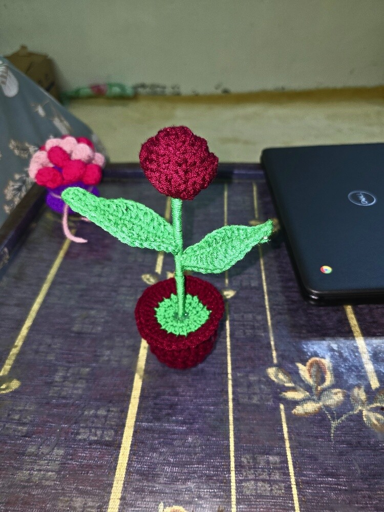 crochet rose - 2