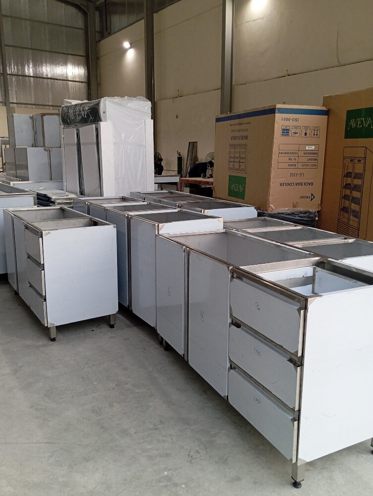 SS Cabinet with Top Granite - 5