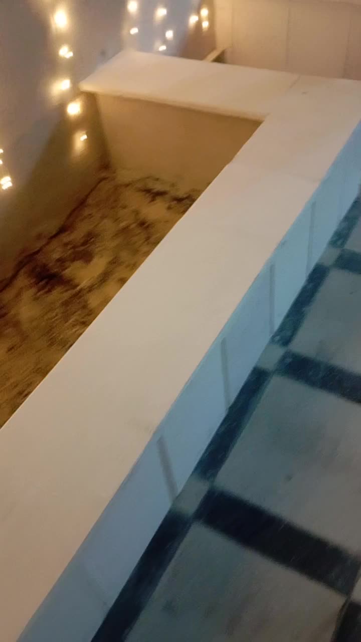 عمل  احواض الزراعه بالحجر - 1
