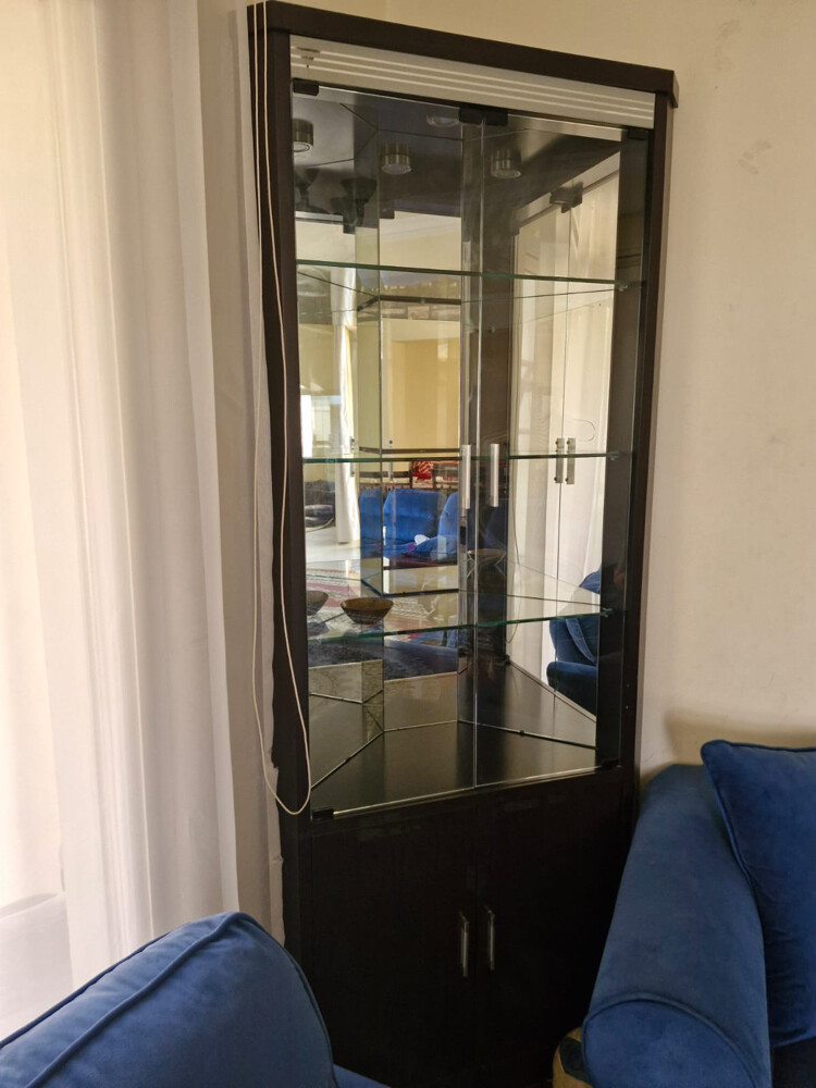 corner glass display cabinet - 3