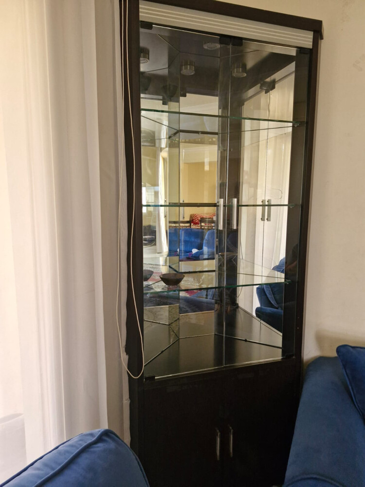 corner glass display cabinet - 2