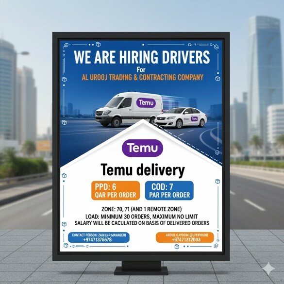 Delivery and Drivers required - 3