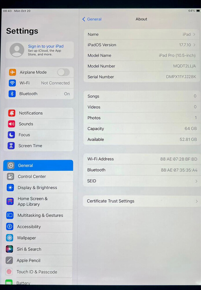 iPad Pro.10.5 inch  - 7