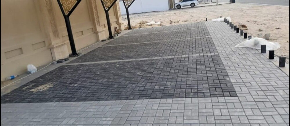 تركيب الانترلوك والبلاط الخارجي - 16