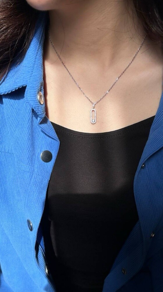 Messika Move Uno Pave Necklace - 2