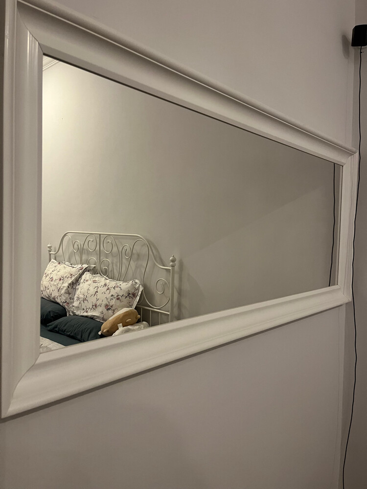 Large White Wall Mirror - 1
