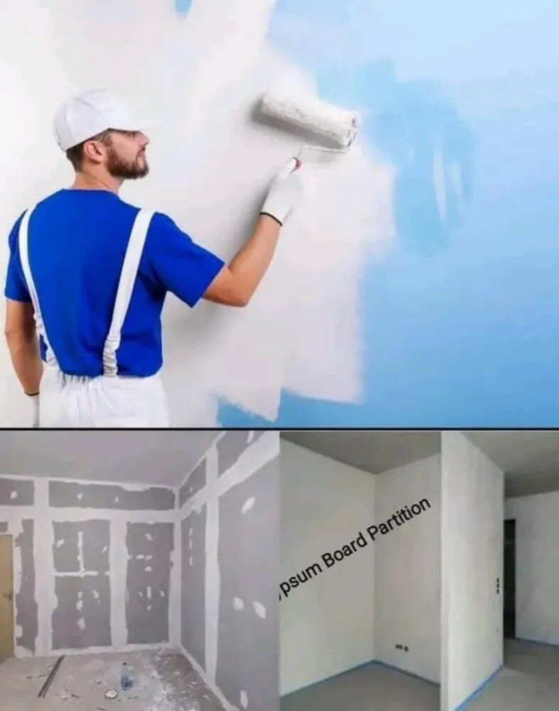 Gypsum board painting maintenanc - 4
