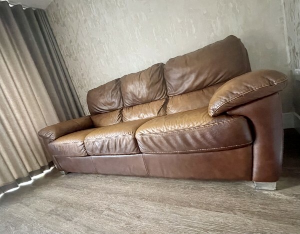Genuine Leather Sofa - 2