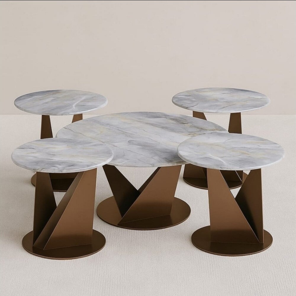 Marble & Wood Tables Collection - 8