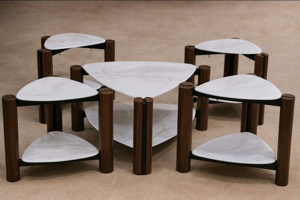Marble & Wood Tables Collection - 9