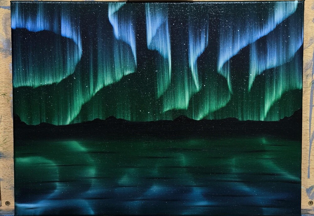 Northern Lights Oil Painting - 3