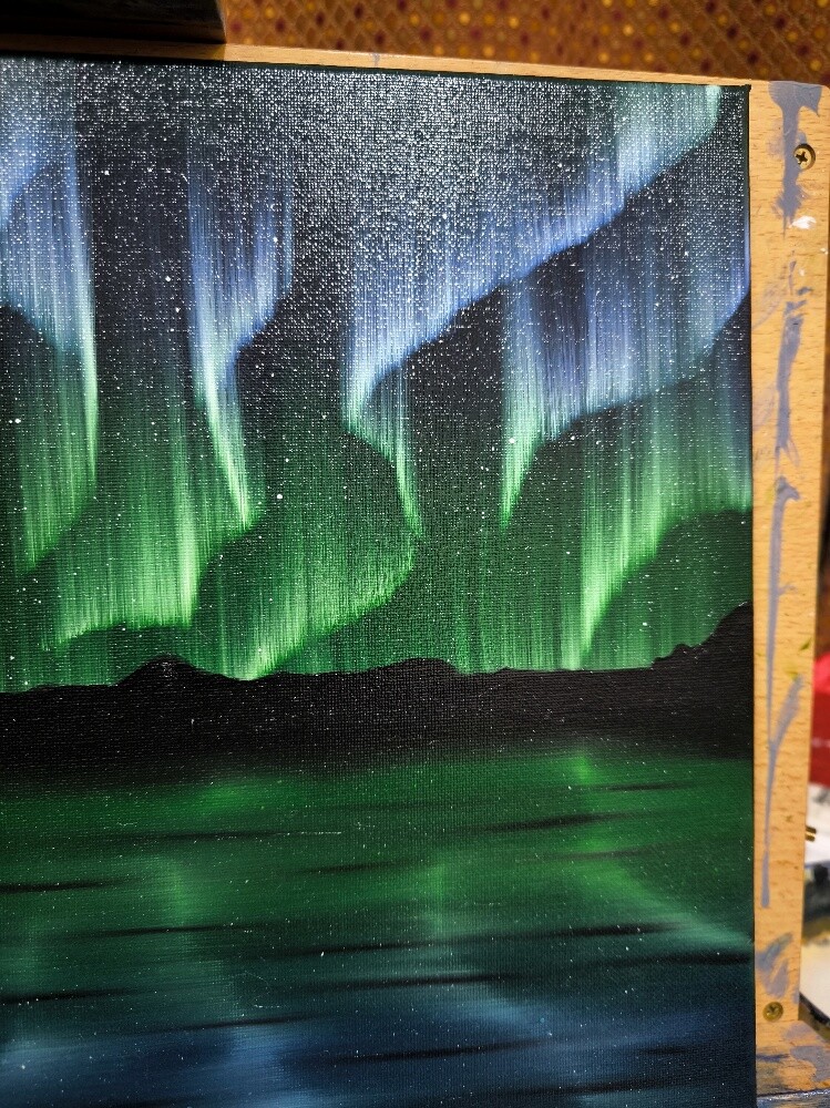 Northern Lights Oil Painting - 2
