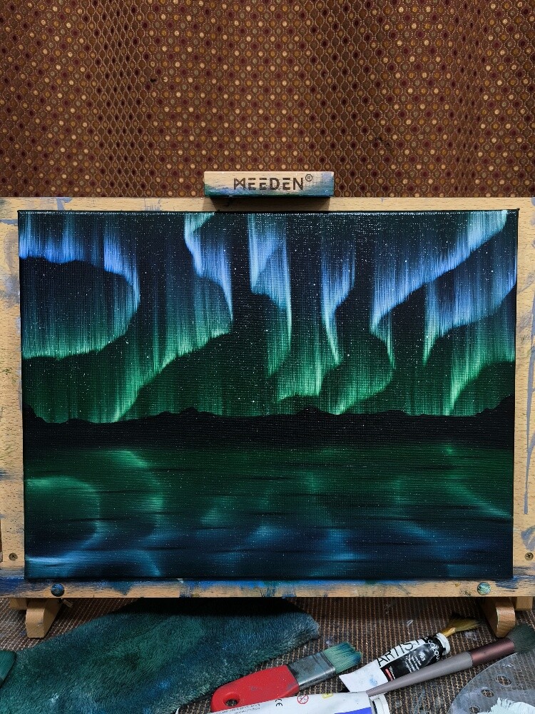 Northern Lights Oil Painting - 1