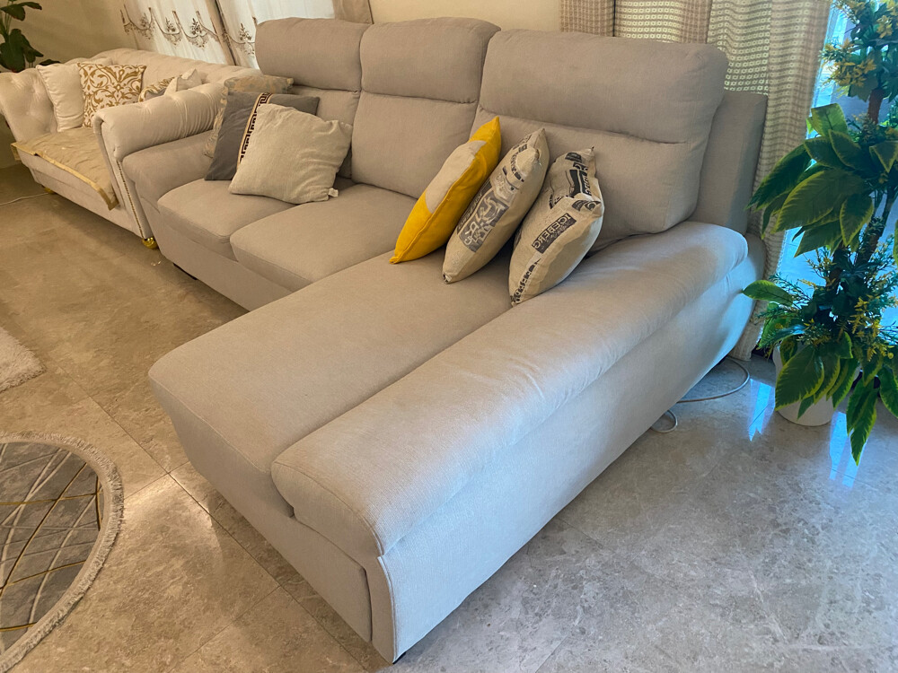 3 Seater Grey L-Shaped Sofa - 4